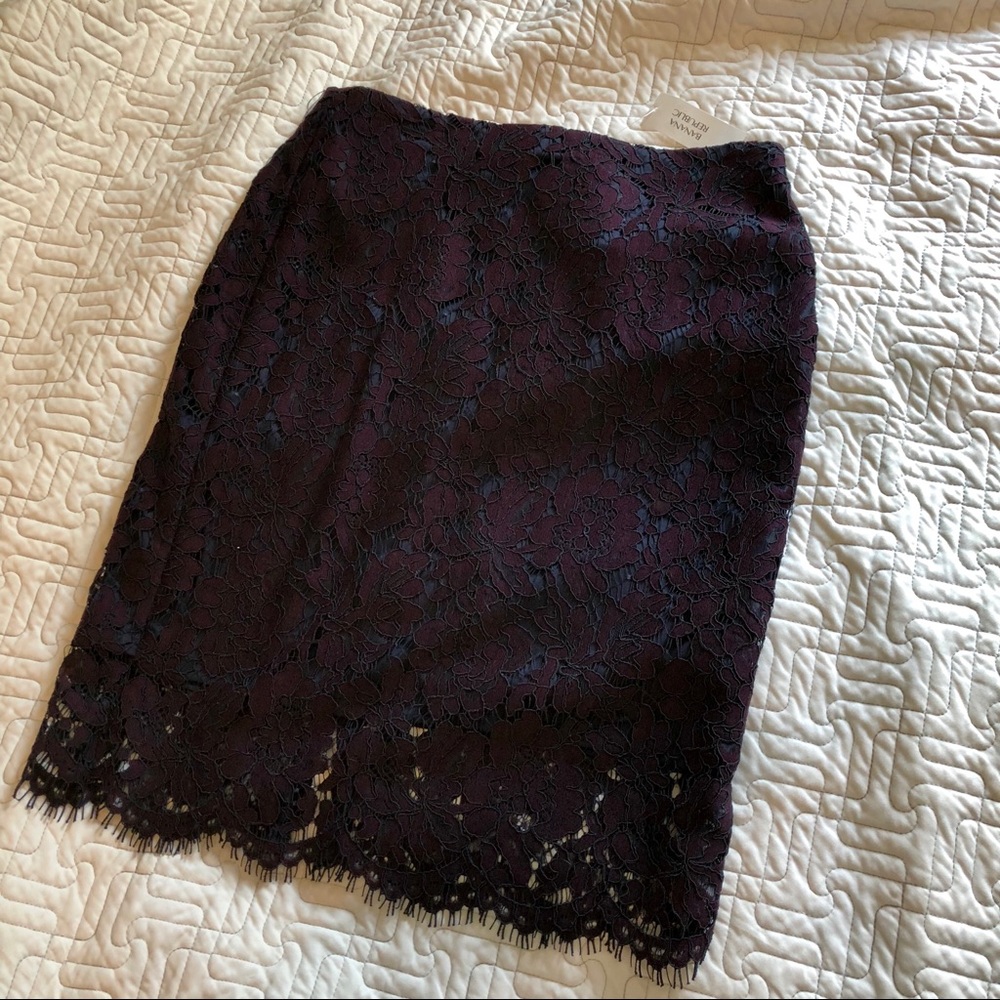 NWT Banana Republic lace pencil skirt